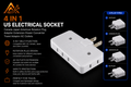 4 in 1 US Electrical Socket Canada Japan American Rotation Plug Adapter Extension Power Converter Travel Adaptor AC Outlets