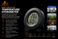 Portable Mini Circular Electronic Temperature Hygrometer LCD Electronic Display Indoor Household Thermometer Outdoor Hygrometer