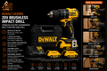 DEWALT DCD805 20V Power Tools Brushless Impact Drill Cordless Electric Screwdriver Multi-Function Hand Drill